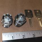 2 Medeco 1-1/8" Cam Locks with 2 Keys