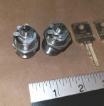 2 Medeco 1-1/8" Cam Locks with 2 Keys