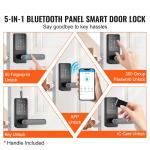 5-in-1 Fingerprint Smart Door Lock with App