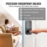 5-in-1 Fingerprint Smart Door Lock with App