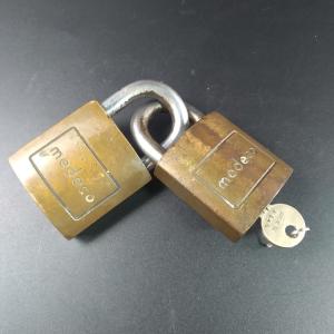Set of 2 Medeco Brass Padlocks with Key