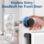 GeekTale Fingerprint Smart Deadbolt Lock - Black