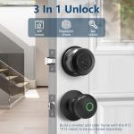 GeekTale Fingerprint Smart Deadbolt Lock - Black