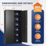 Yizosh Metal Storage Cabinet with Unpickable Lock