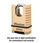 Master Lock 1177D Brass Resettable Combination Padlock