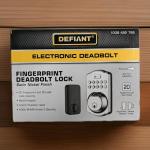 Defiant Fingerprint Deadbolt Lock in Satin Nickel