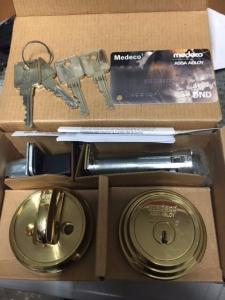 Medeco Deadbolt Single Cylinder with 4 Keys