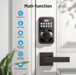 Fingerprint Front Door Lock Set with Handles