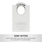 ABUS Rekeyable Chrome Brass Padlock, Zero Bitted