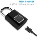 Fingerprint Smart Padlock - Waterproof USB Rechargeable