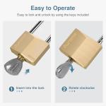 Puroma Waterproof Solid Brass Keyed Padlock 2.6