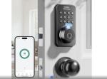 Ulecoce Keyless Black Fingerprint Smart Door Lock