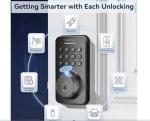 Ulecoce Keyless Black Fingerprint Smart Door Lock