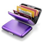 ÖGON Aluminum RFID Card Holder with Lock - Purple