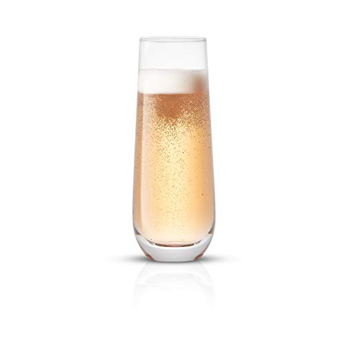 8-Piece Crystal Milo Stemless Champagne Flute Set