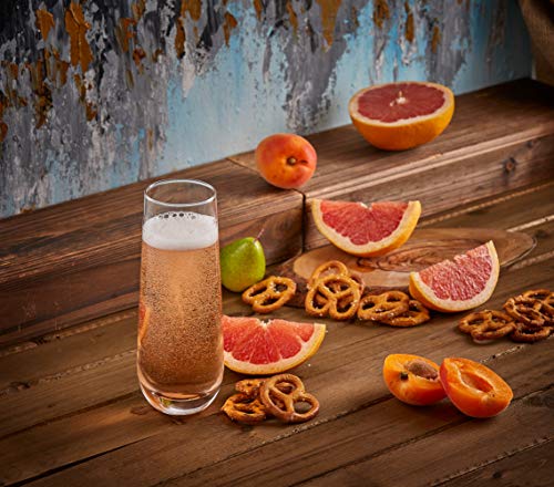 8-Piece Crystal Milo Stemless Champagne Flute Set