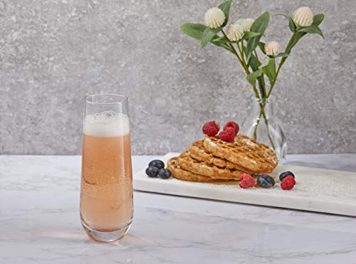 8-Piece Crystal Milo Stemless Champagne Flute Set