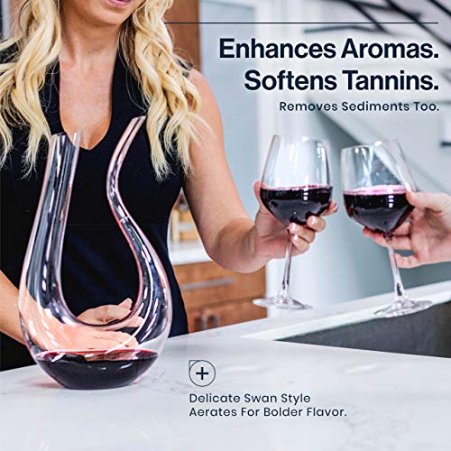 Crystal Red Wine Carafe with Aerator