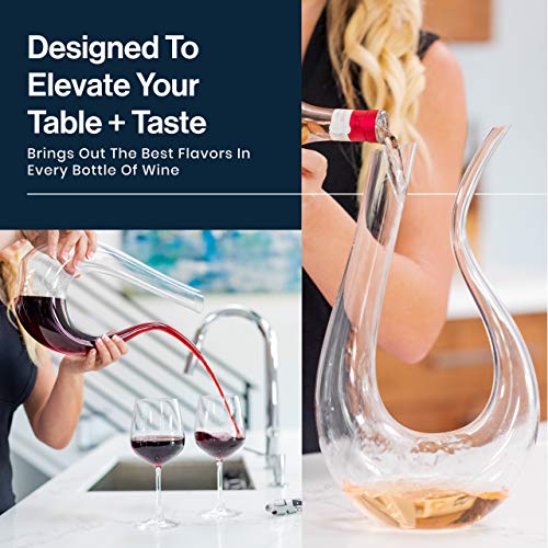 Crystal Red Wine Carafe with Aerator