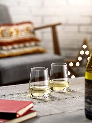 Stylish Set of 4 Stemless Wine Glasses