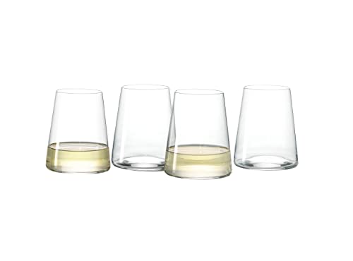 Stylish Set of 4 Stemless Wine Glasses
