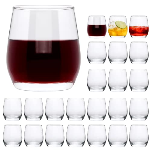 24 High-end Stemless Wine Glasses for Events/Gifts