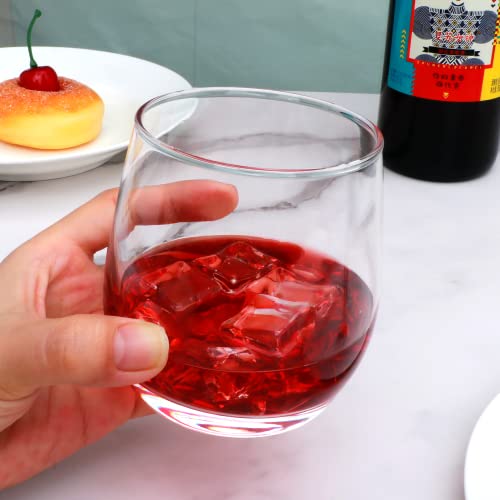 24 High-end Stemless Wine Glasses for Events/Gifts