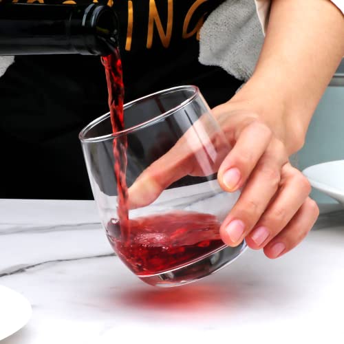 24 High-end Stemless Wine Glasses for Events/Gifts