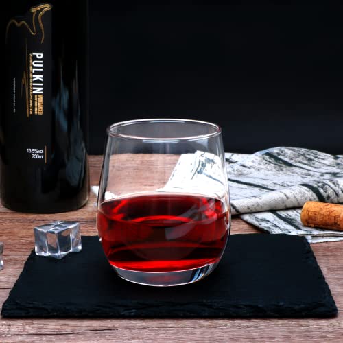 24 High-end Stemless Wine Glasses for Events/Gifts