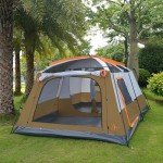 Family Cabin Tent with 2 rooms and 3 doors