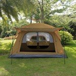 Family Cabin Tent with 2 rooms and 3 doors