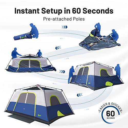 10-Person Instant Cabin Tent with Rainfly