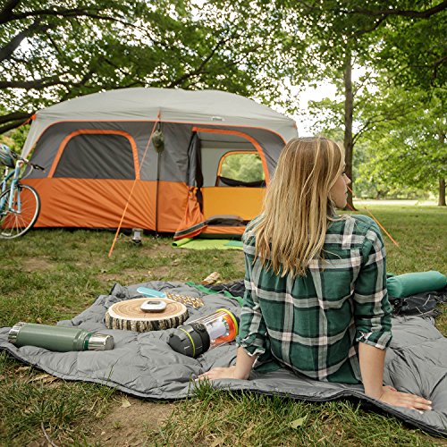 10-Person Multi-Room Cabin Tent with Gear Organizer