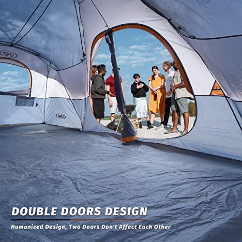 10-Person Family Camping Tent, Waterproof & Weather-Resistant