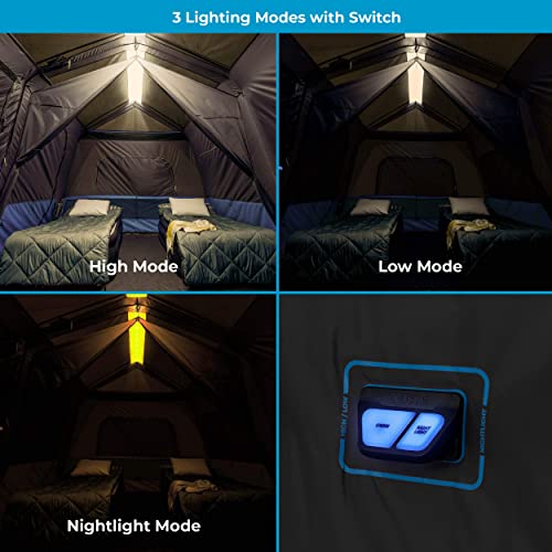 10 Person Instant Cabin Tent with LED Lights