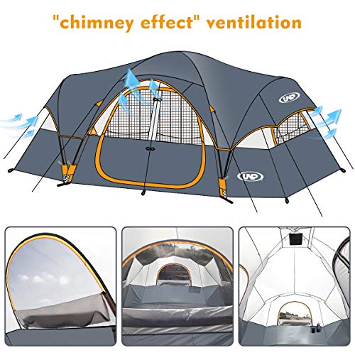 10-Person Family Camping Tent, Waterproof & Weather-Resistant