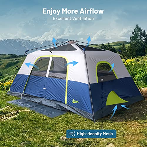 10-Person Instant Cabin Tent with Rainfly