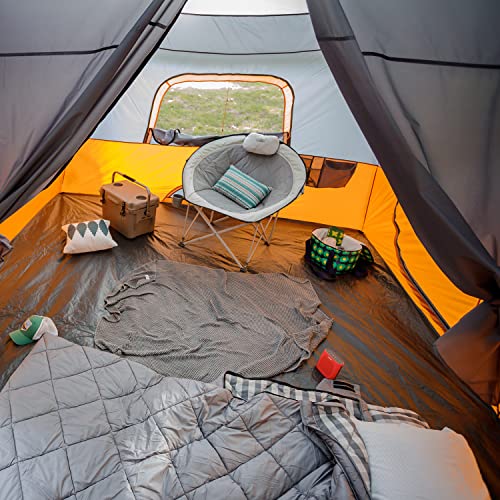 10-Person Multi-Room Cabin Tent with Gear Organizer