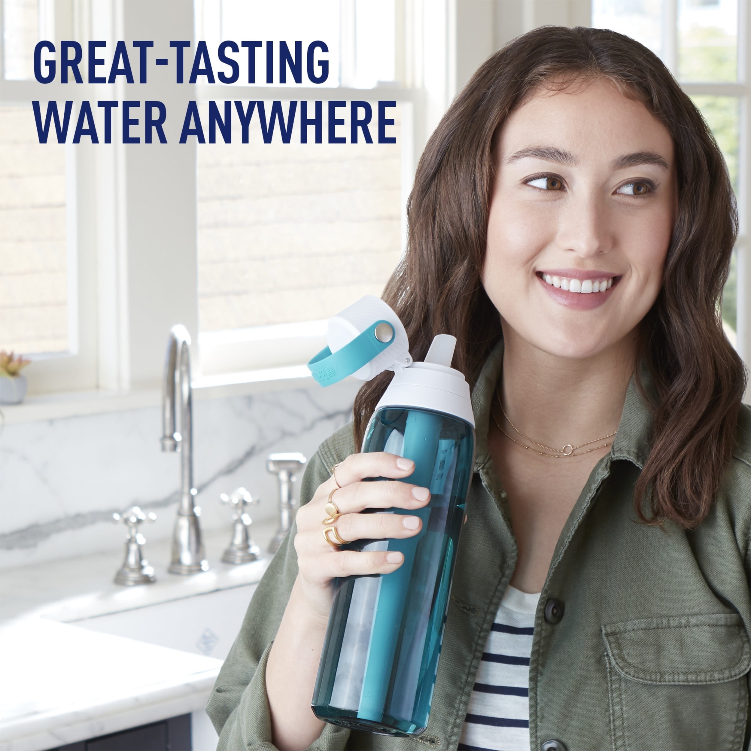 Brita Filtered Water Bottle, Sea Glass, 26 oz