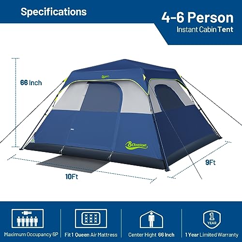6-Person Instant Waterproof Camping Tent