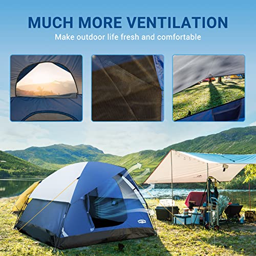 6-Person Dome Tent with Removable Rain Fly