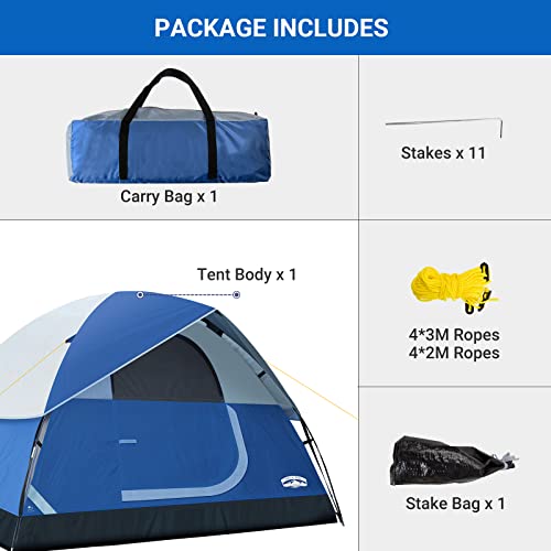 6-Person Dome Tent with Removable Rain Fly