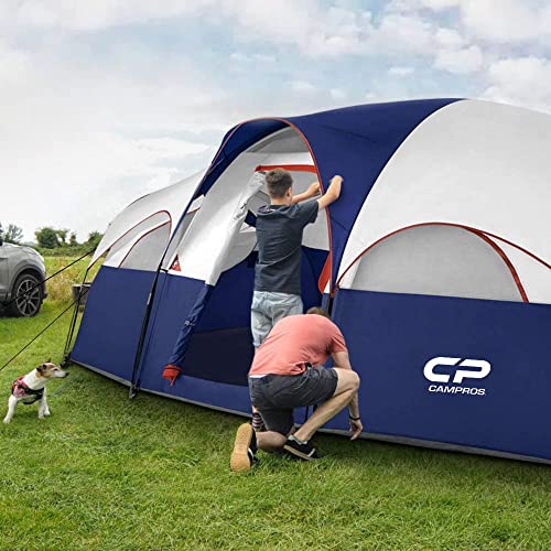 8-Person Waterproof Camping Tent with Divided Room