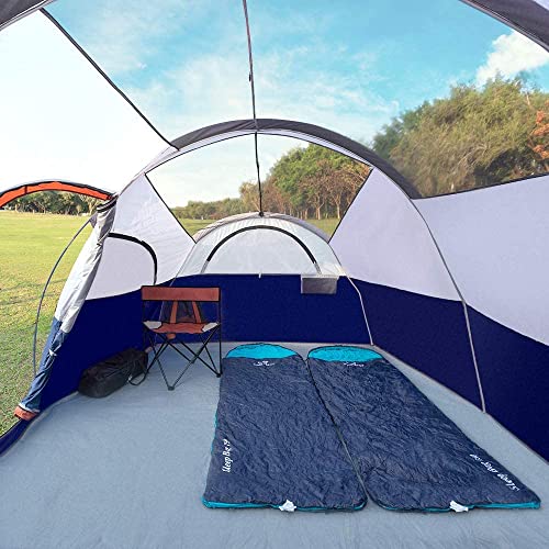 8-Person Waterproof Camping Tent with Divided Room