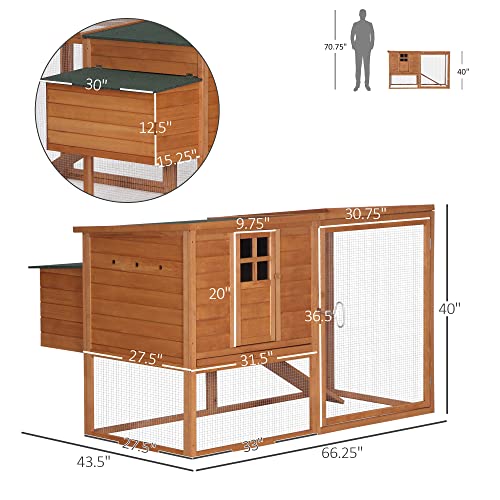 Large Wooden Chicken Coop With Run and Nesting