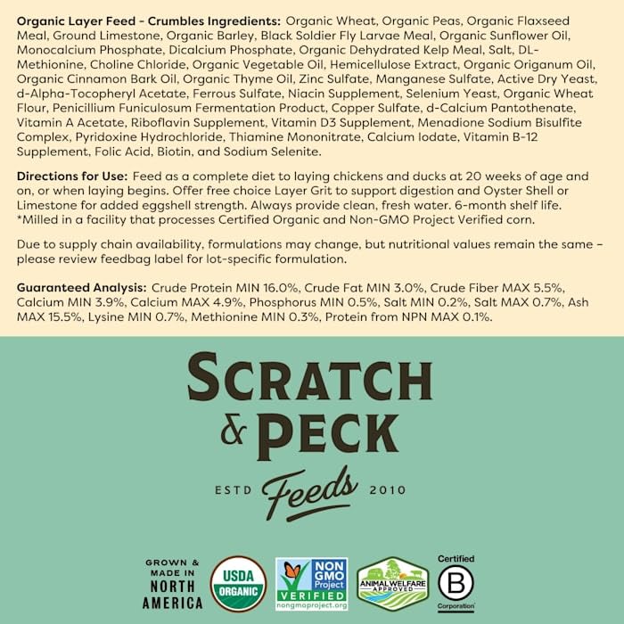 Organic Layer Crumbles - Sustainable Protein Feed