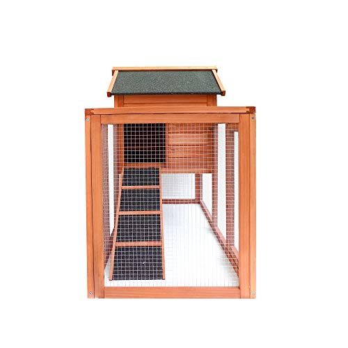 Spacious Wooden Chicken Coop with Ventilation & Nesting Box
