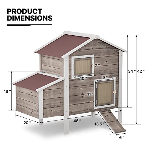 Chick Coop with Nesting Box and Removable Bottom