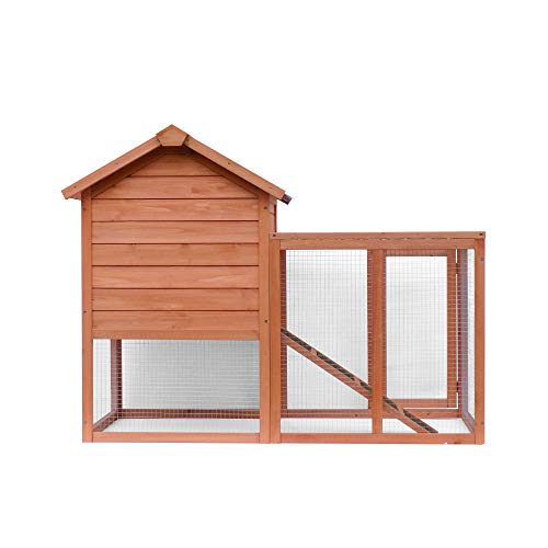 Spacious Wooden Chicken Coop with Ventilation & Nesting Box