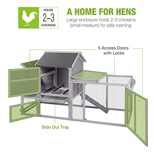 Mobile Multi-Level Chicken Coop for 3-5 Chickens